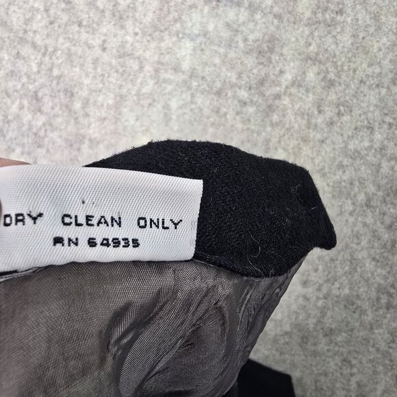 Pendleton Womens Wool Black Midi Skirt Size 8 Fully Lined Flared Hem Pre-Owned - Picture 6 of 8